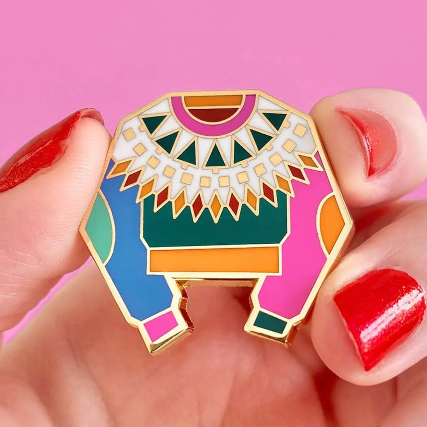 Seasonal Sweater Enamel Pin
