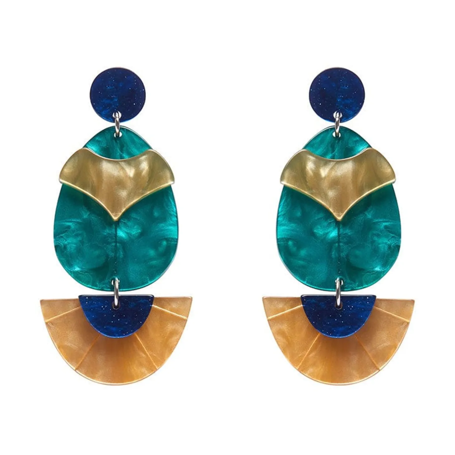 Secret Scarab Drop Earrings