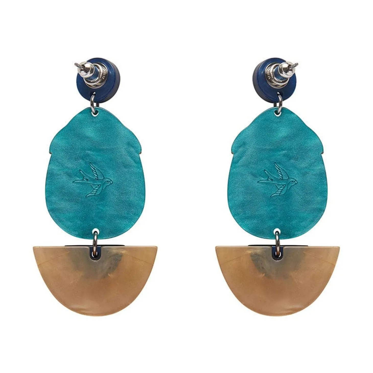 Secret Scarab Drop Earrings