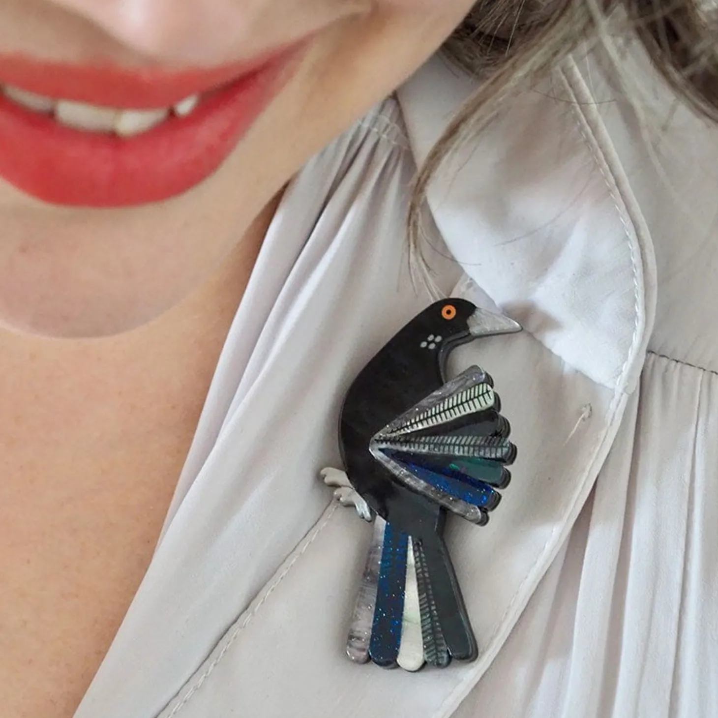 Seeing Red Brooch
