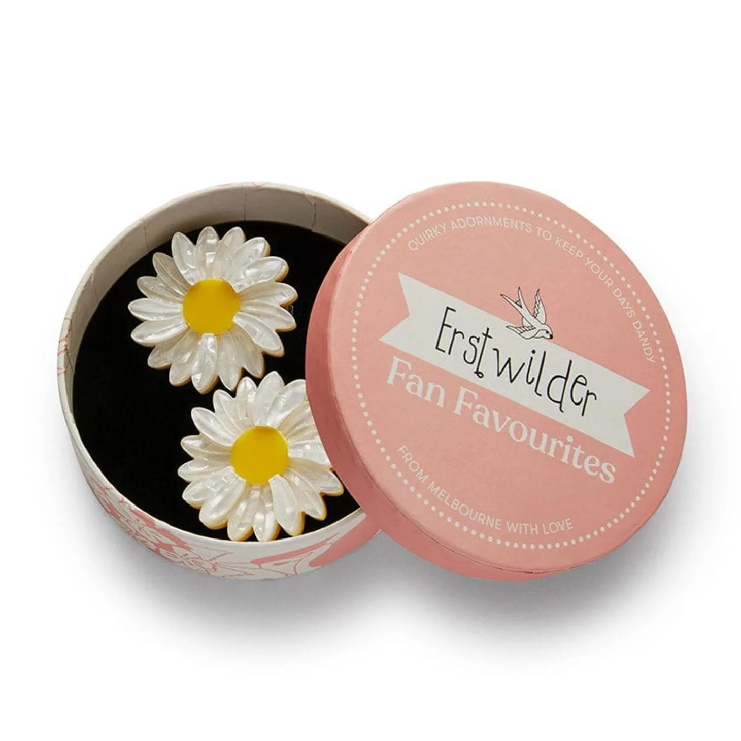 She Loves Me Daisy Hair Clips Set - 2 Piece