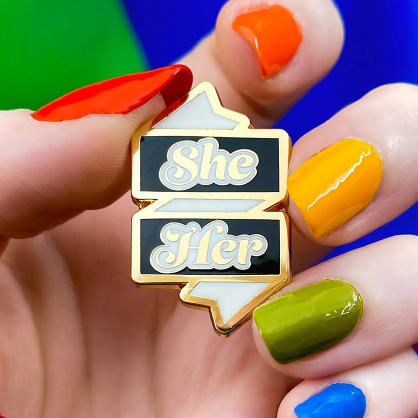 She/Her Pronoun Enamel Pin