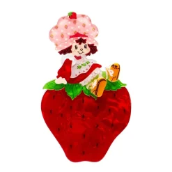 Sitting On A Strawberry Brooch