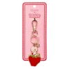 Sitting On A Strawberry Enamel Key Ring