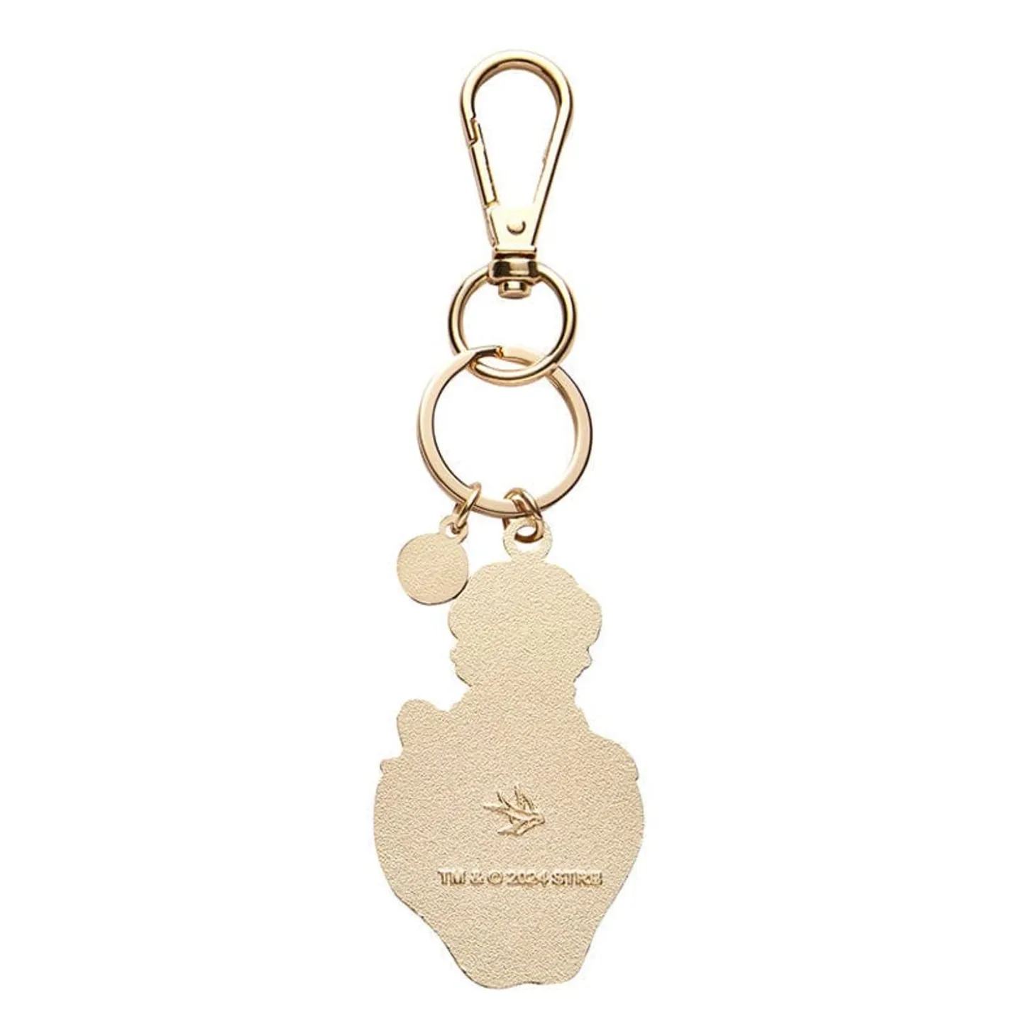 Sitting On A Strawberry Enamel Key Ring