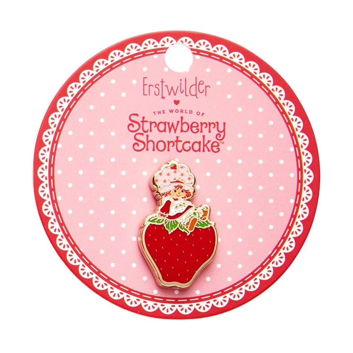 Sitting On A Strawberry Enamel Pin