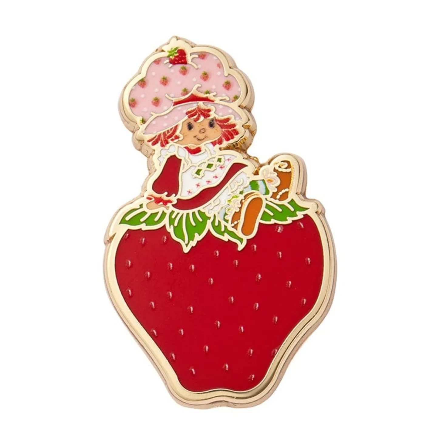 Sitting On A Strawberry Enamel Pin