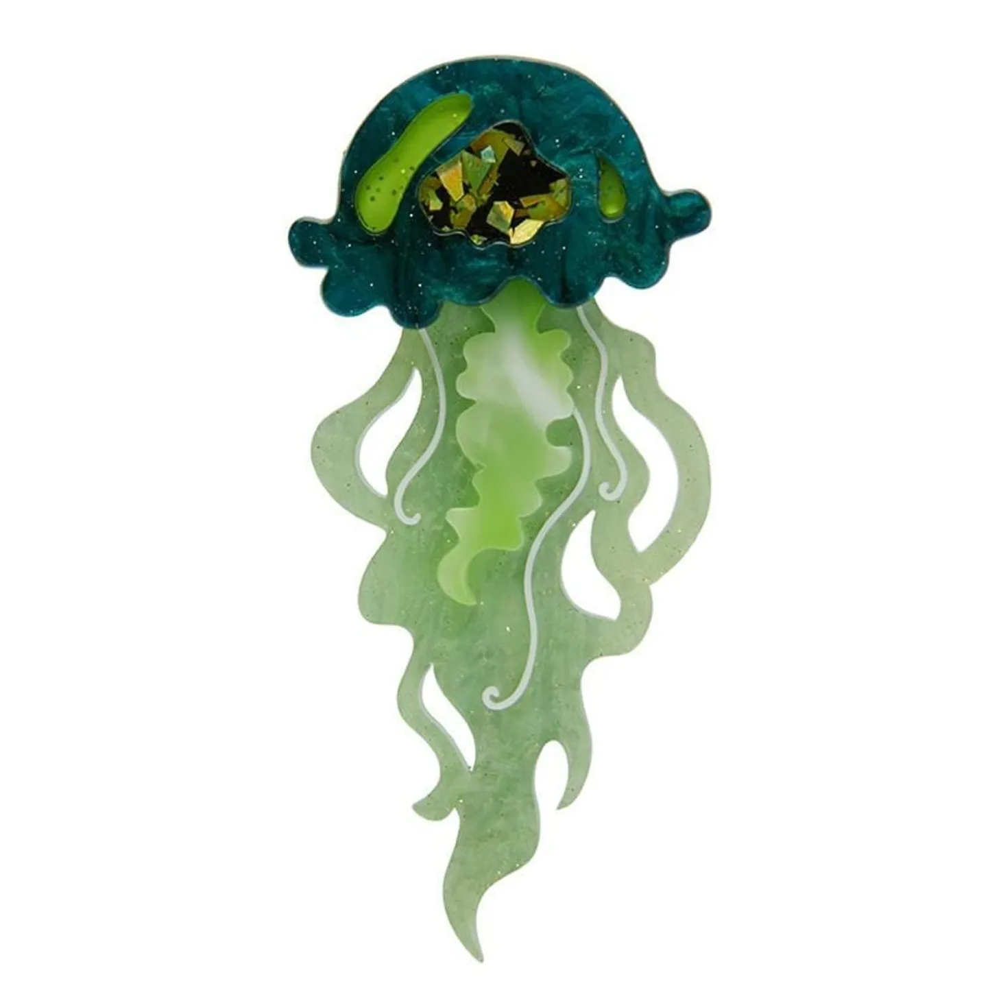 Slippin' Under Jellyfish Brooch