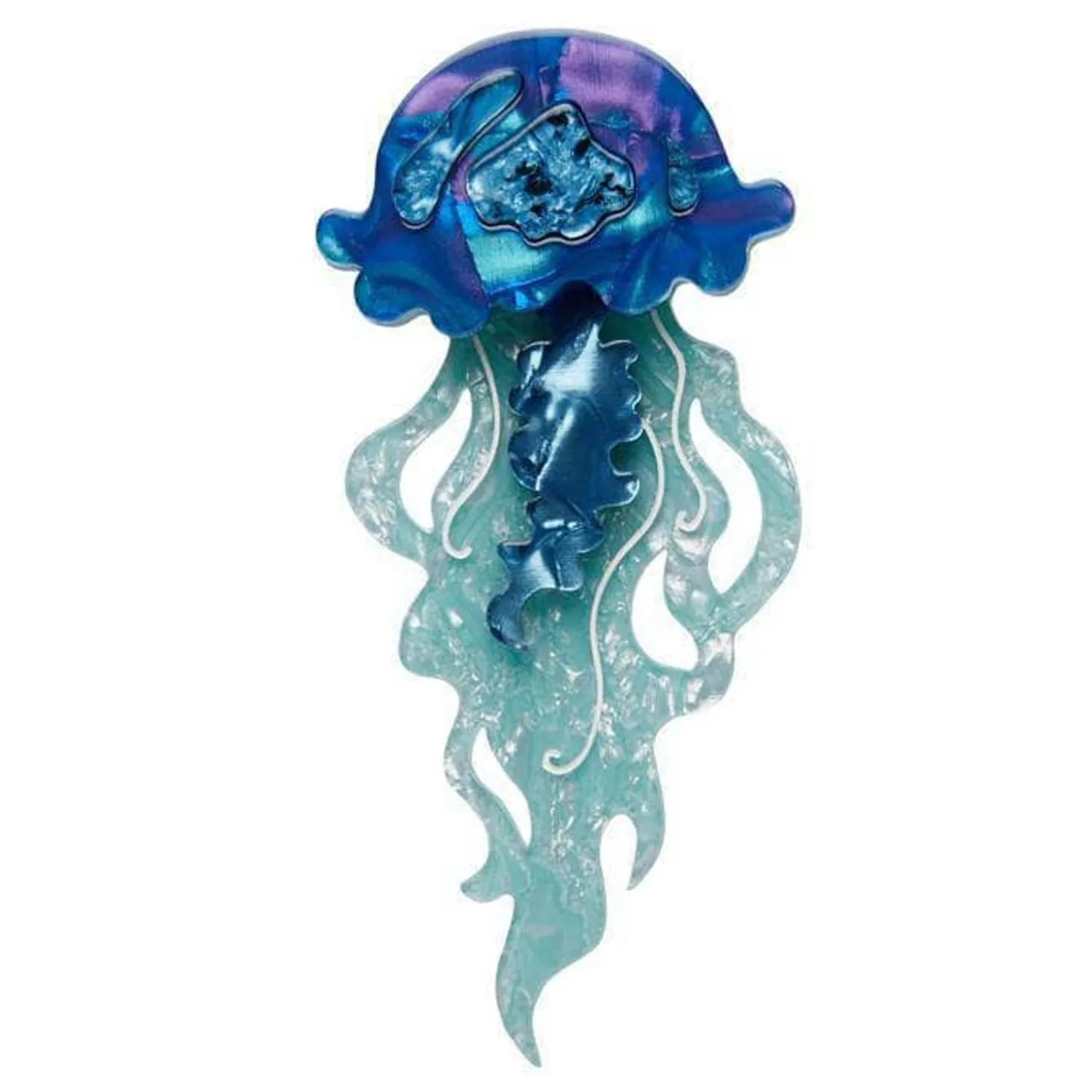 Slippin' Under Jellyfish Brooch