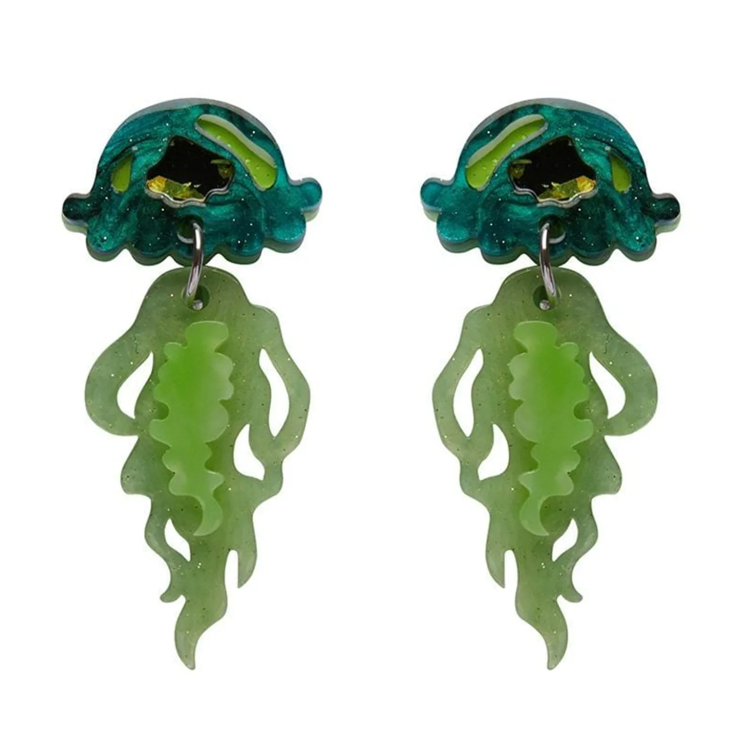 Slippin' Under Jellyfish Earrings