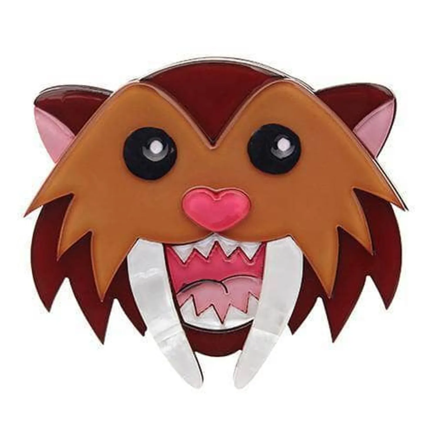 Smilodon Smiles Sabre Tooth Tiger Brooch