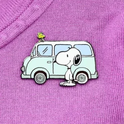 Snoopy On The Road Enamel Pin