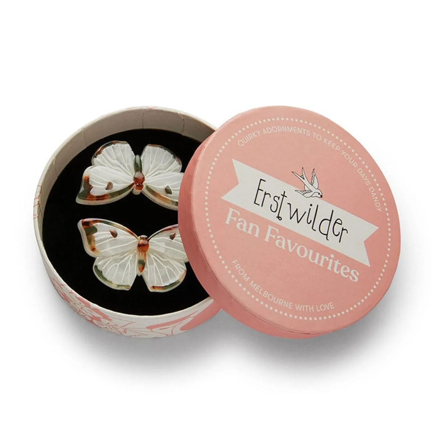 Social Butterfly Hair Clips Set - 2 Piece