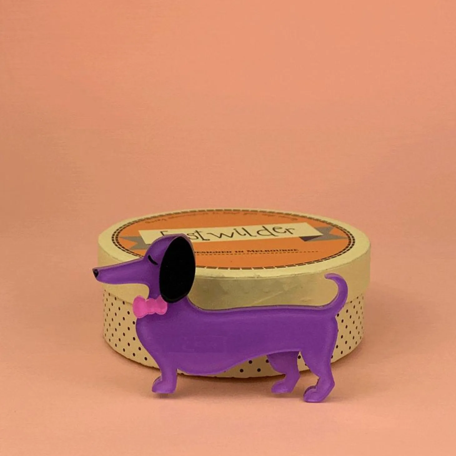 Spiffy The Sausage Dog Brooch