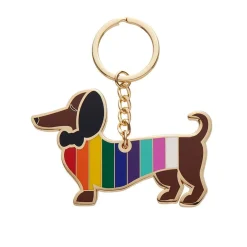 Spiffy The Supportive Dog Enamel Key Ring