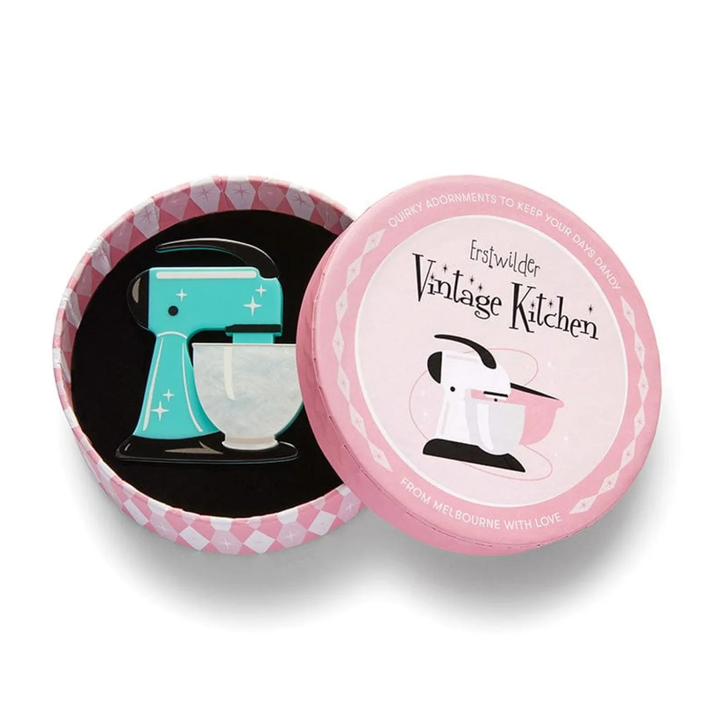 Spin Me Right Round Brooch - Teal