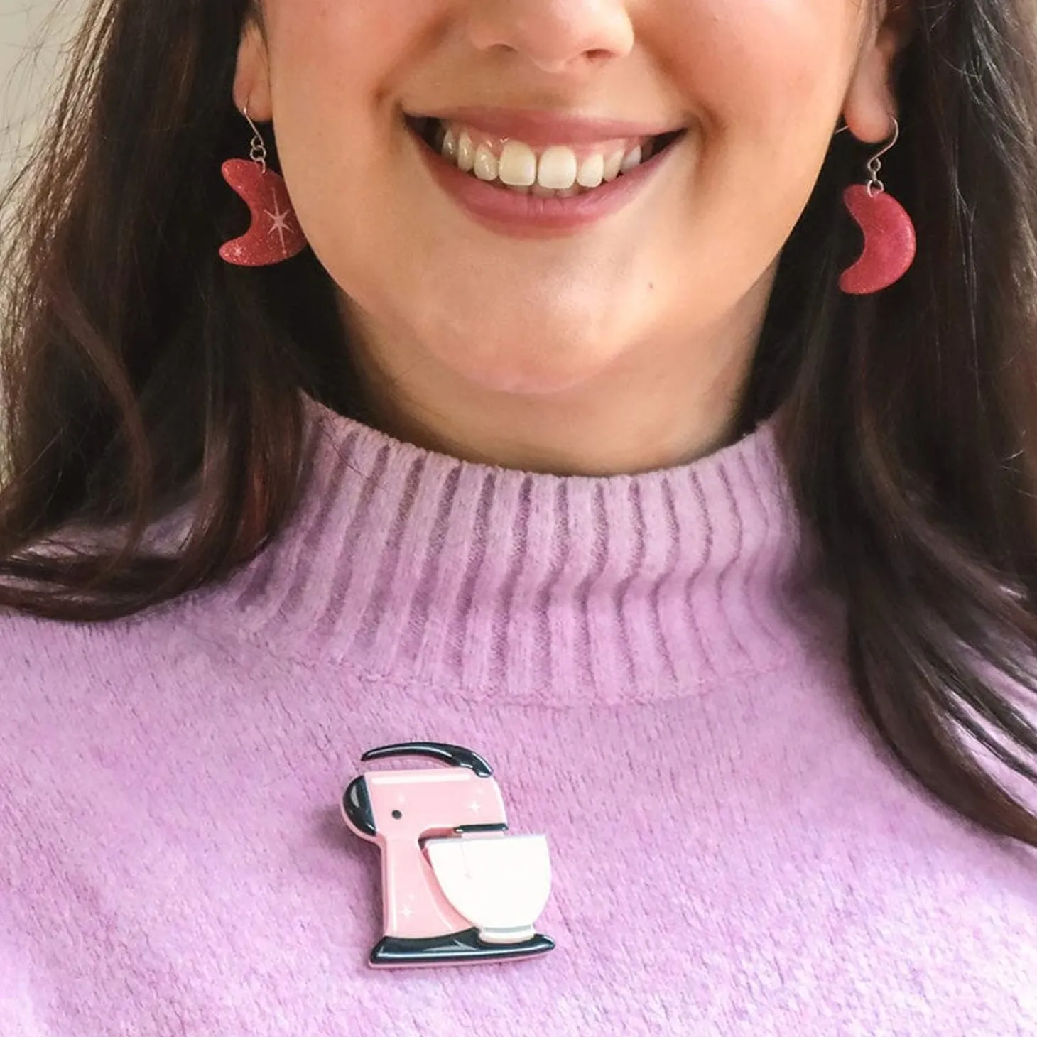 Spin Me Right Round Brooch - Pink