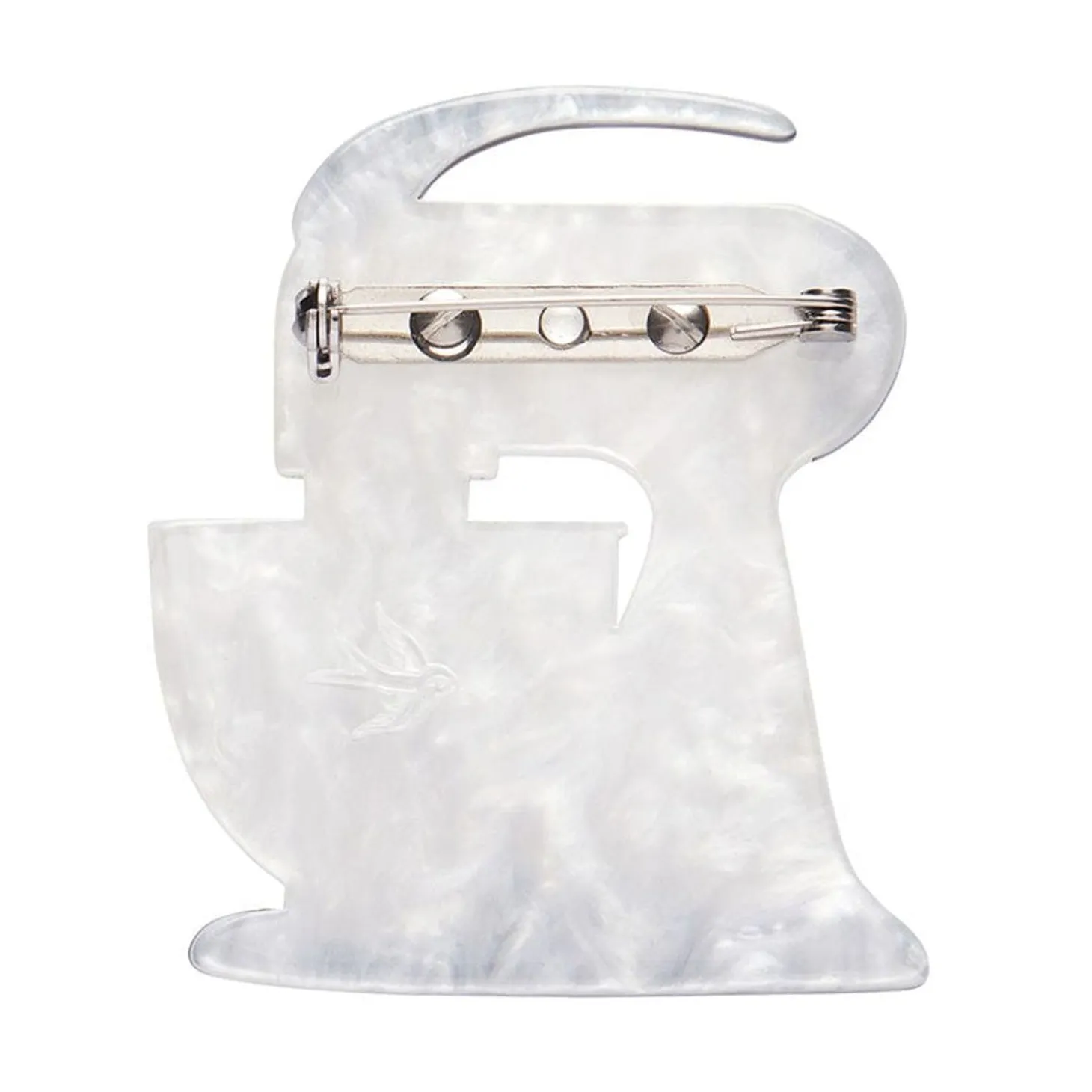 Spin Me Right Round Brooch - White