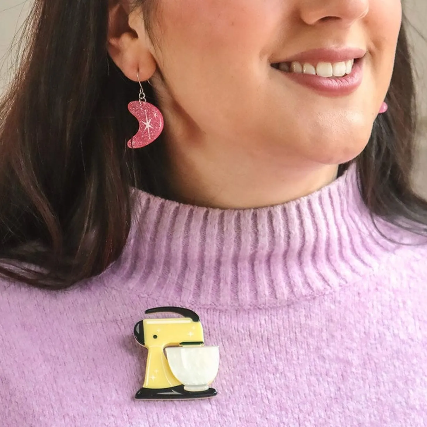Spin Me Right Round Brooch - Lemon