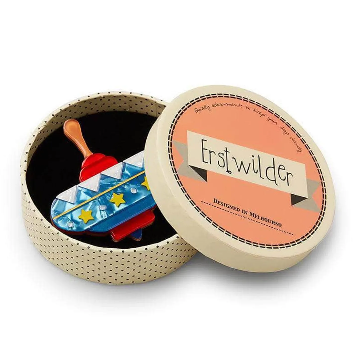 Spinning Around Toy Brooch