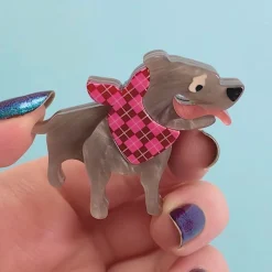 Staffy Stan Mini Brooch