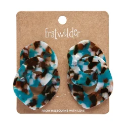 Statement Tort Chunky Chain Earrings - Blue