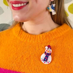 Stay Frosty, Snowman Brooch