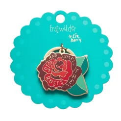 Stop And Smell The Roses Enamel Key Charm