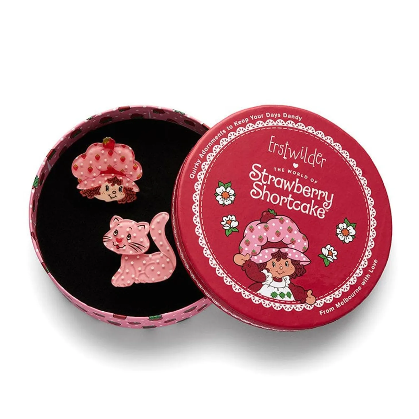 Strawberries And Custard Hair Clips Set - 2 Piece