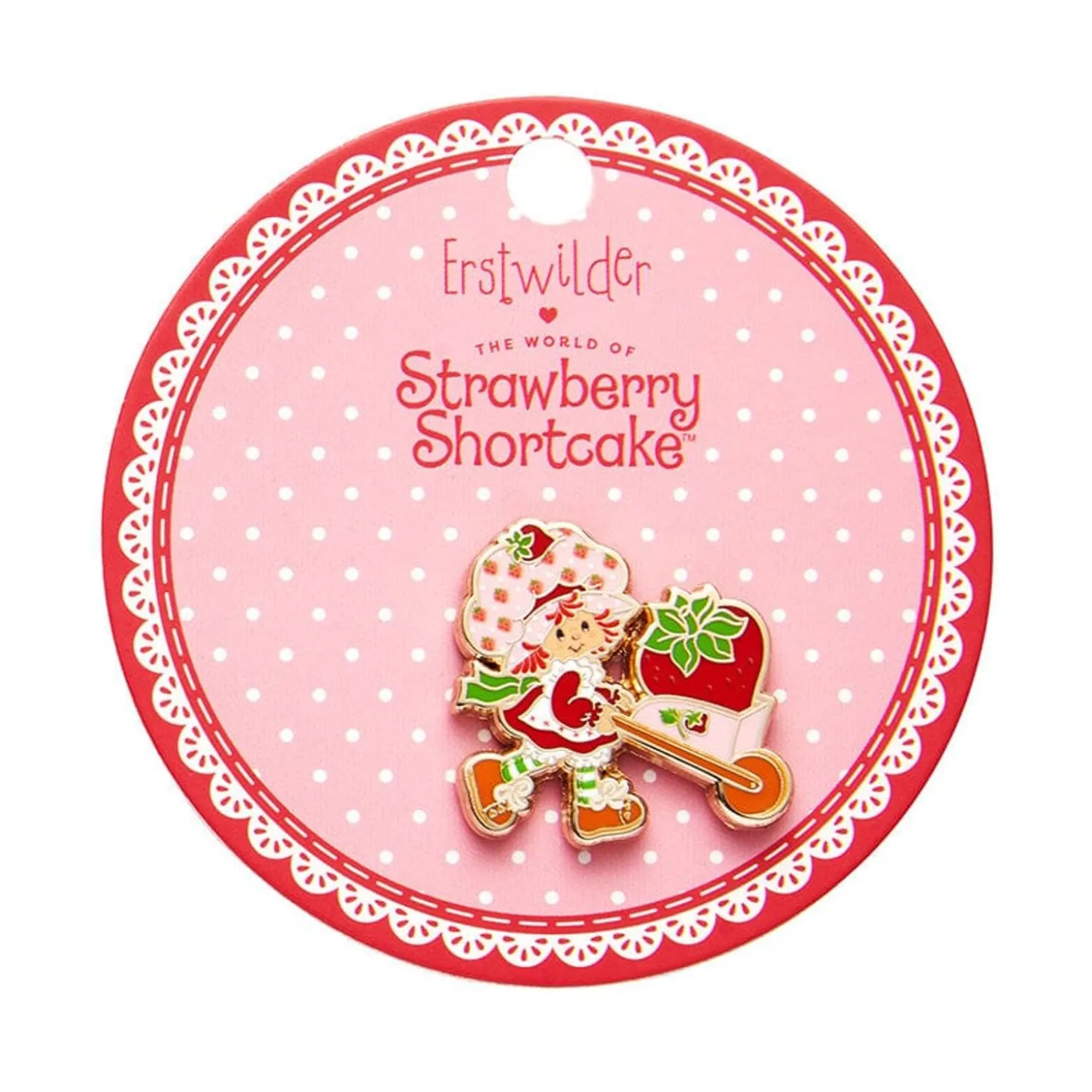 Strawberry Wheelbarrow Enamel Pin