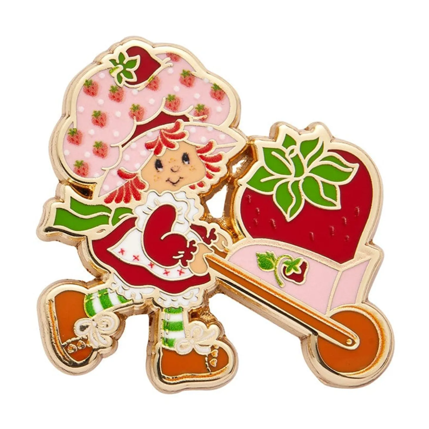 Strawberry Wheelbarrow Enamel Pin