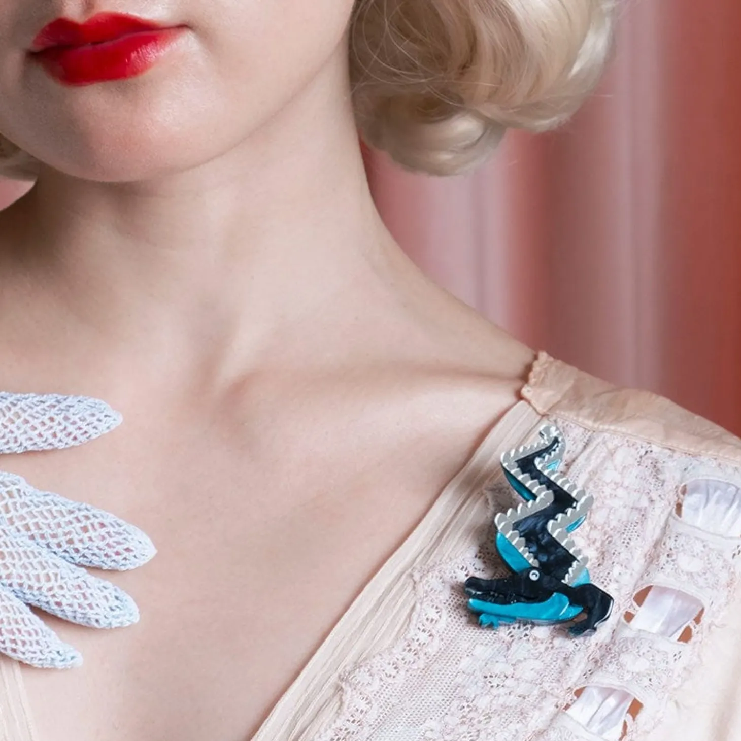 Stylish Smile Brooch