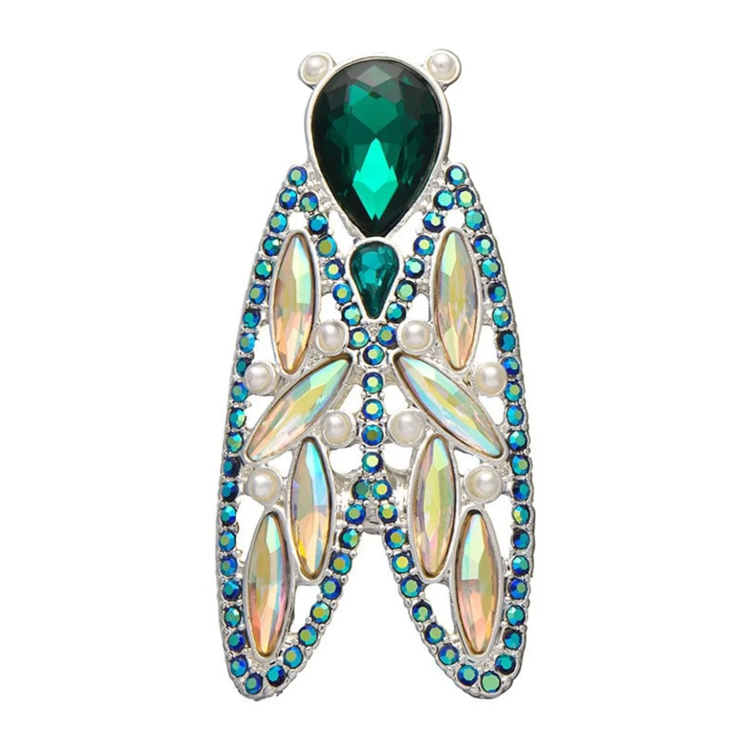 Summer Songstress Stone Set Crystal Brooch