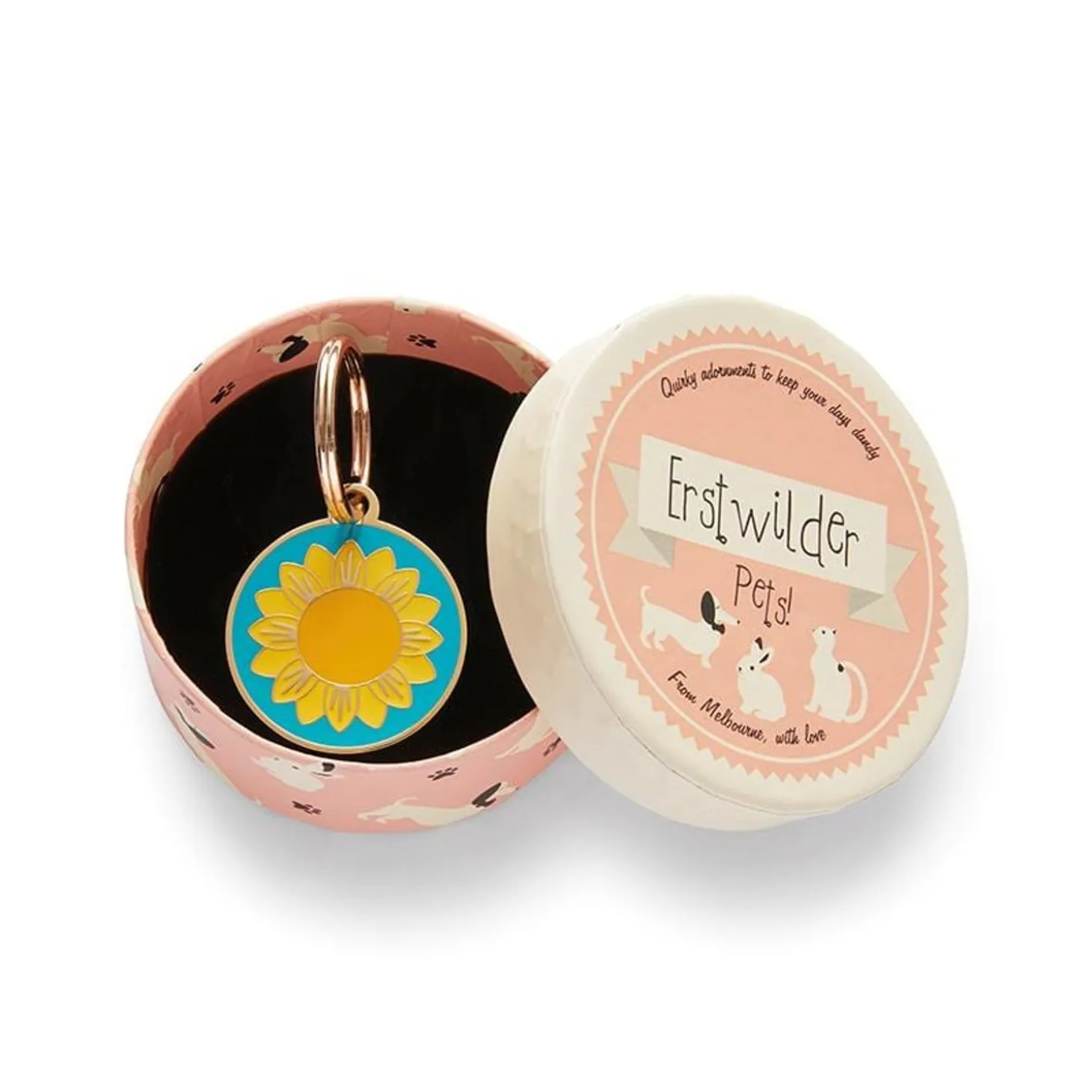 Sumptuous Sunflower Enamel Pet Charm