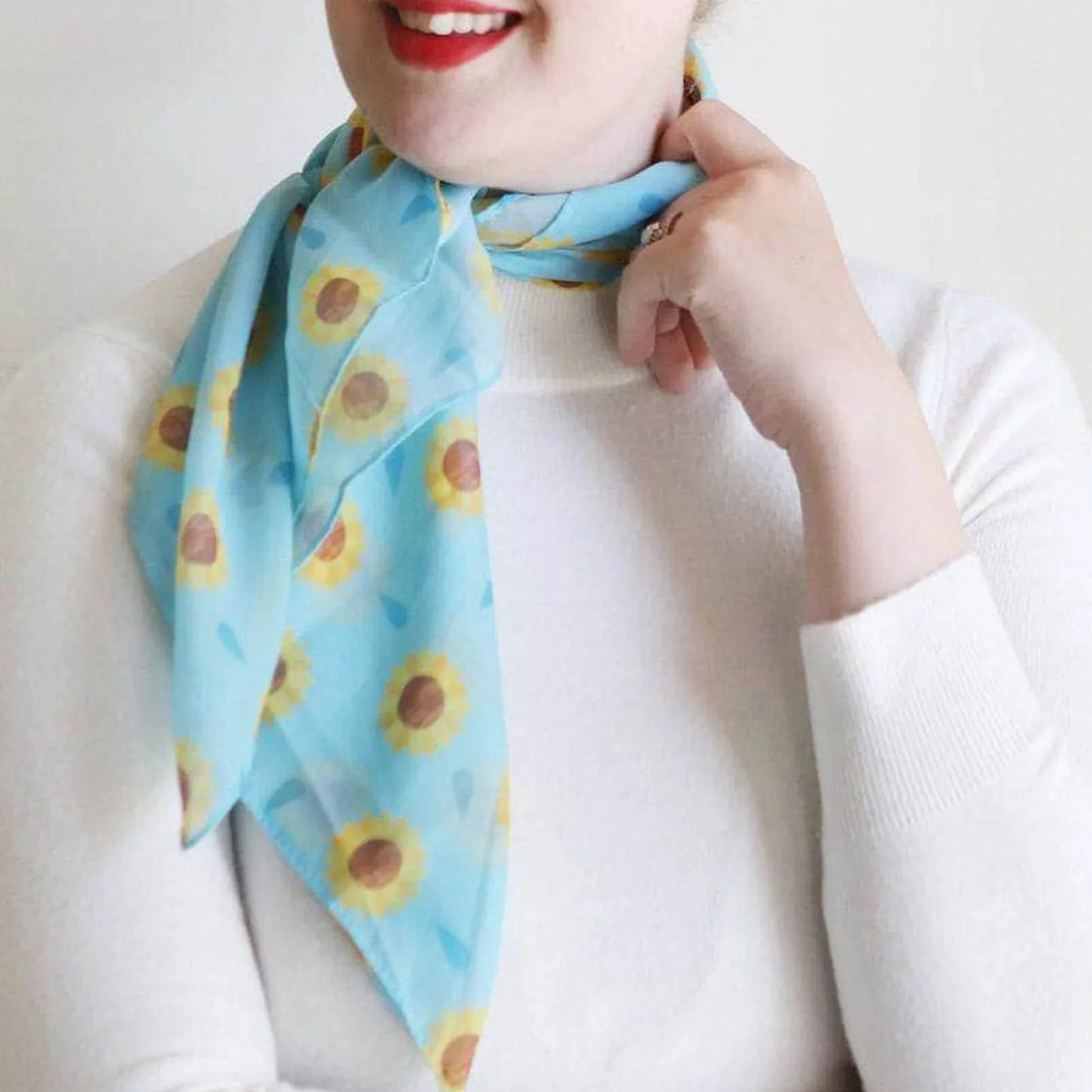 Sumptuous Sunflower Head Scarf