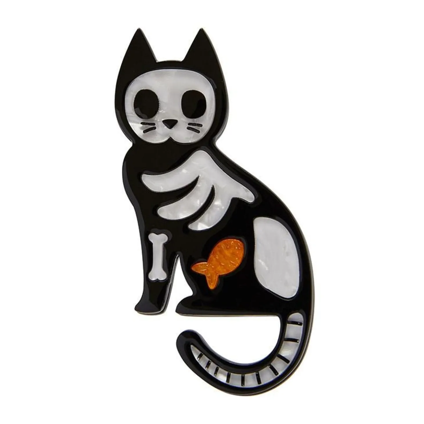Tabby Tombstone Brooch
