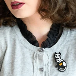 Tabby Tombstone Brooch
