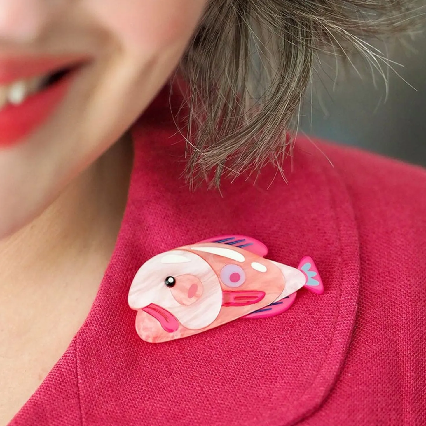 The Blissful Blobfish Brooch