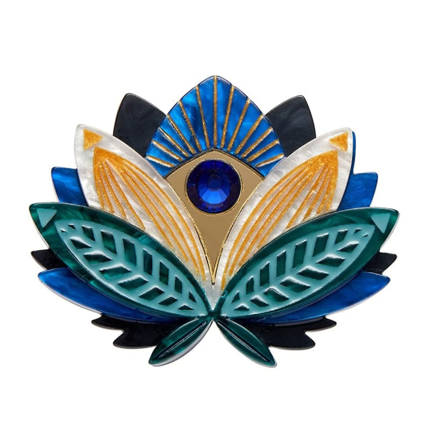 The Blue Lotus Brooch