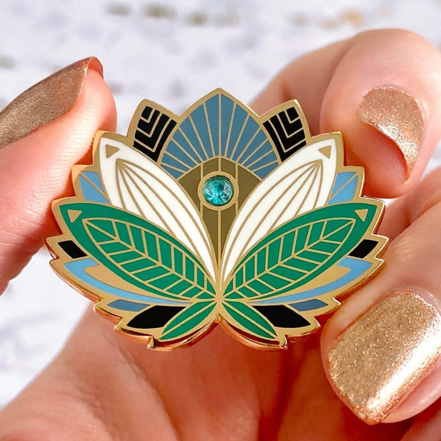 The Blue Lotus Enamel Pin