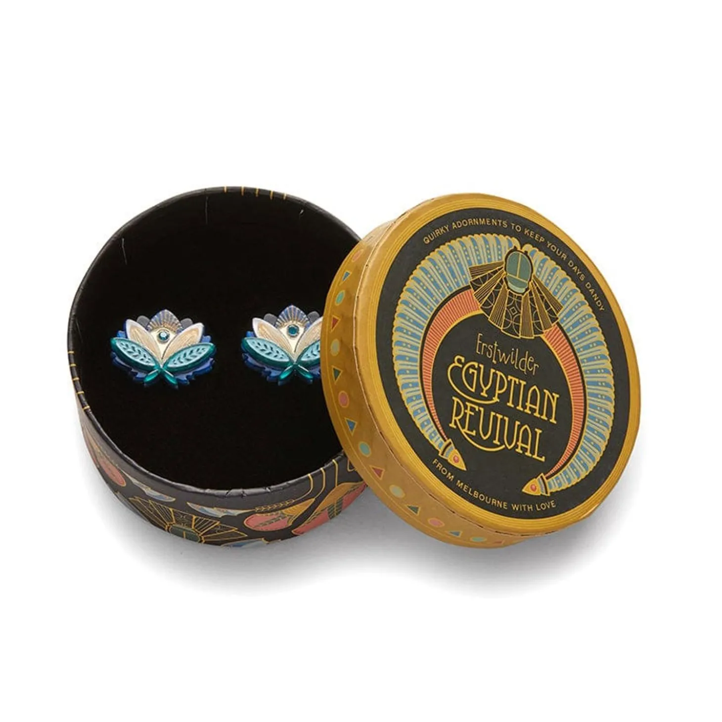 The Blue Lotus Stud Earrings