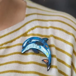 The Boastful Bottlenose Dolphin Brooch