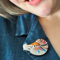 The Cryptic Chambered Nautilus Brooch
