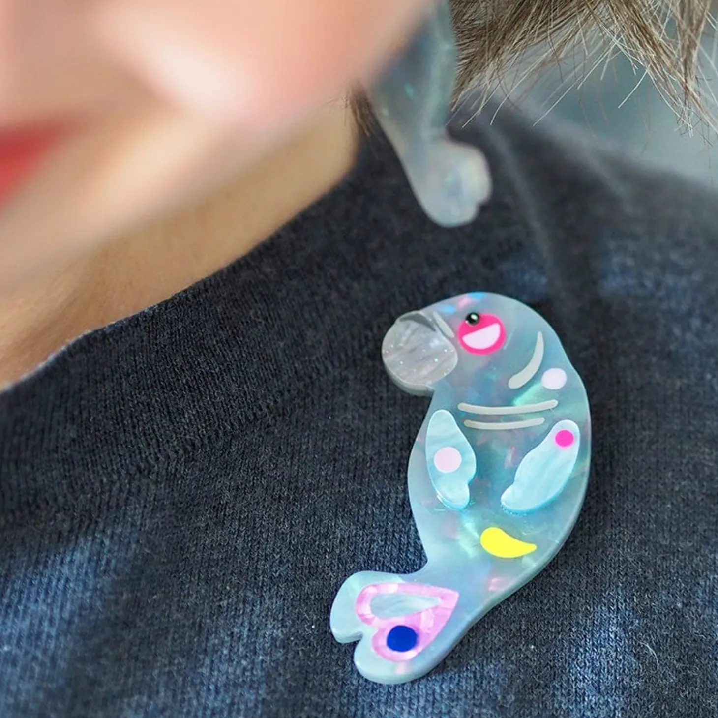 The Dutiful Dugong Brooch