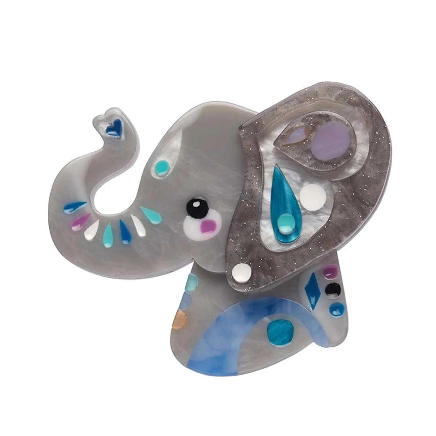 The Elated Elephant Brooch