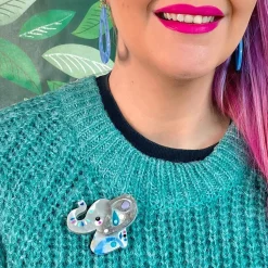 The Elated Elephant Brooch
