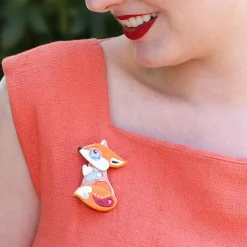 The Footloose Fox Brooch