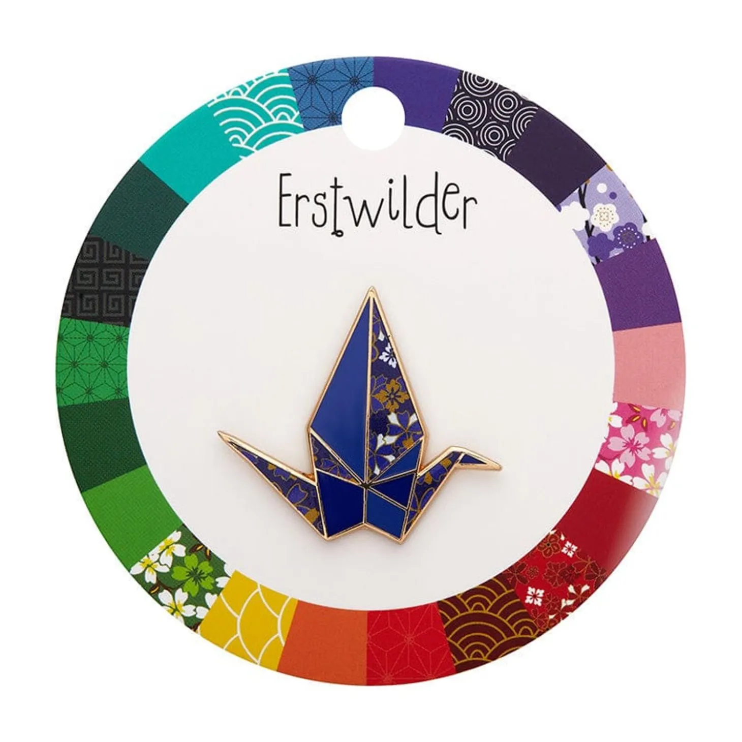 The Fortunate Crane Enamel Pin