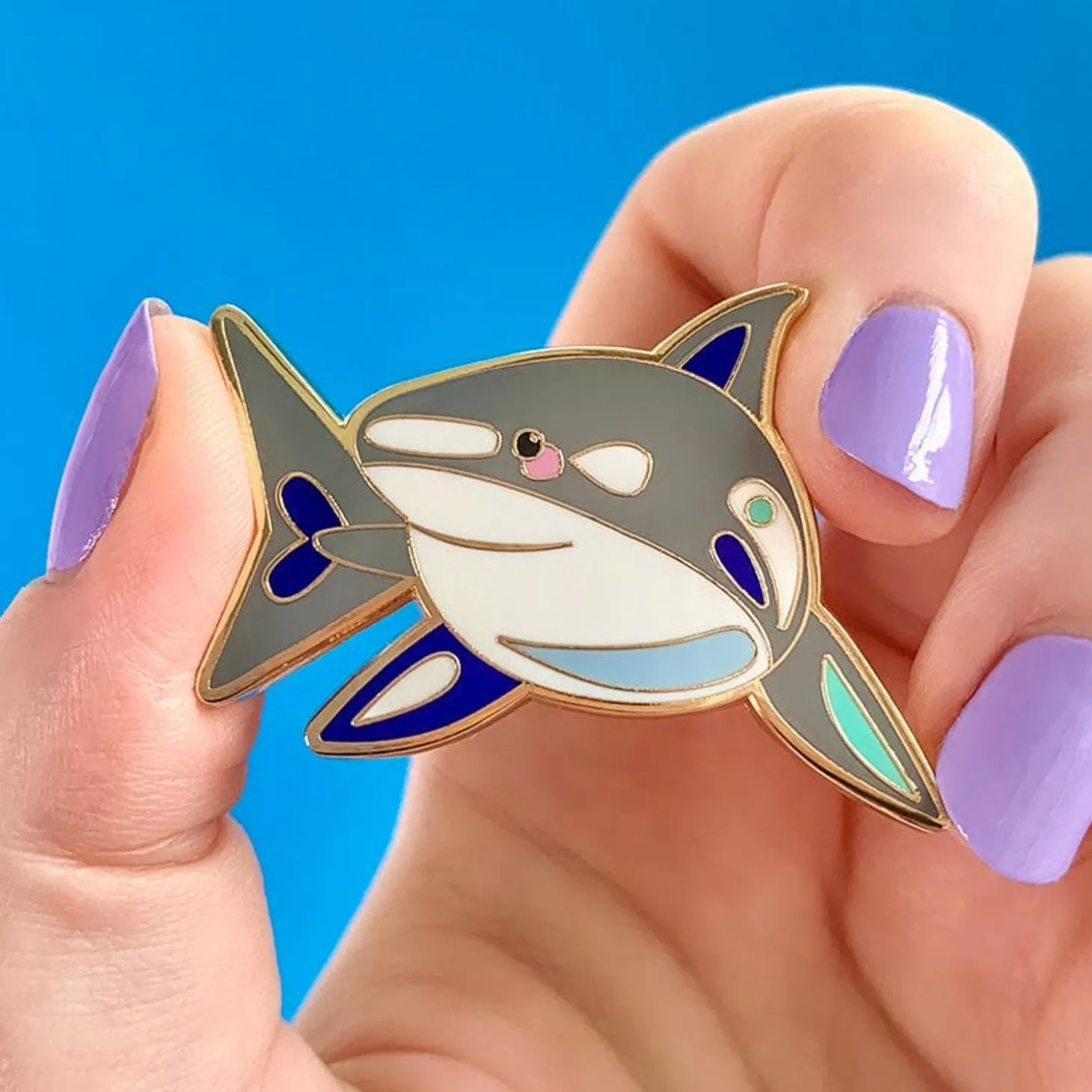 The Guileless Great White Shark Enamel Pin