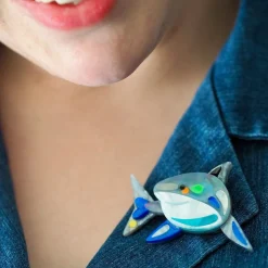 The Guileless Great White Shark Brooch